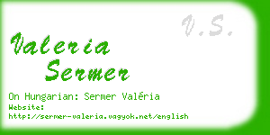 valeria sermer business card