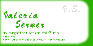 valeria sermer business card